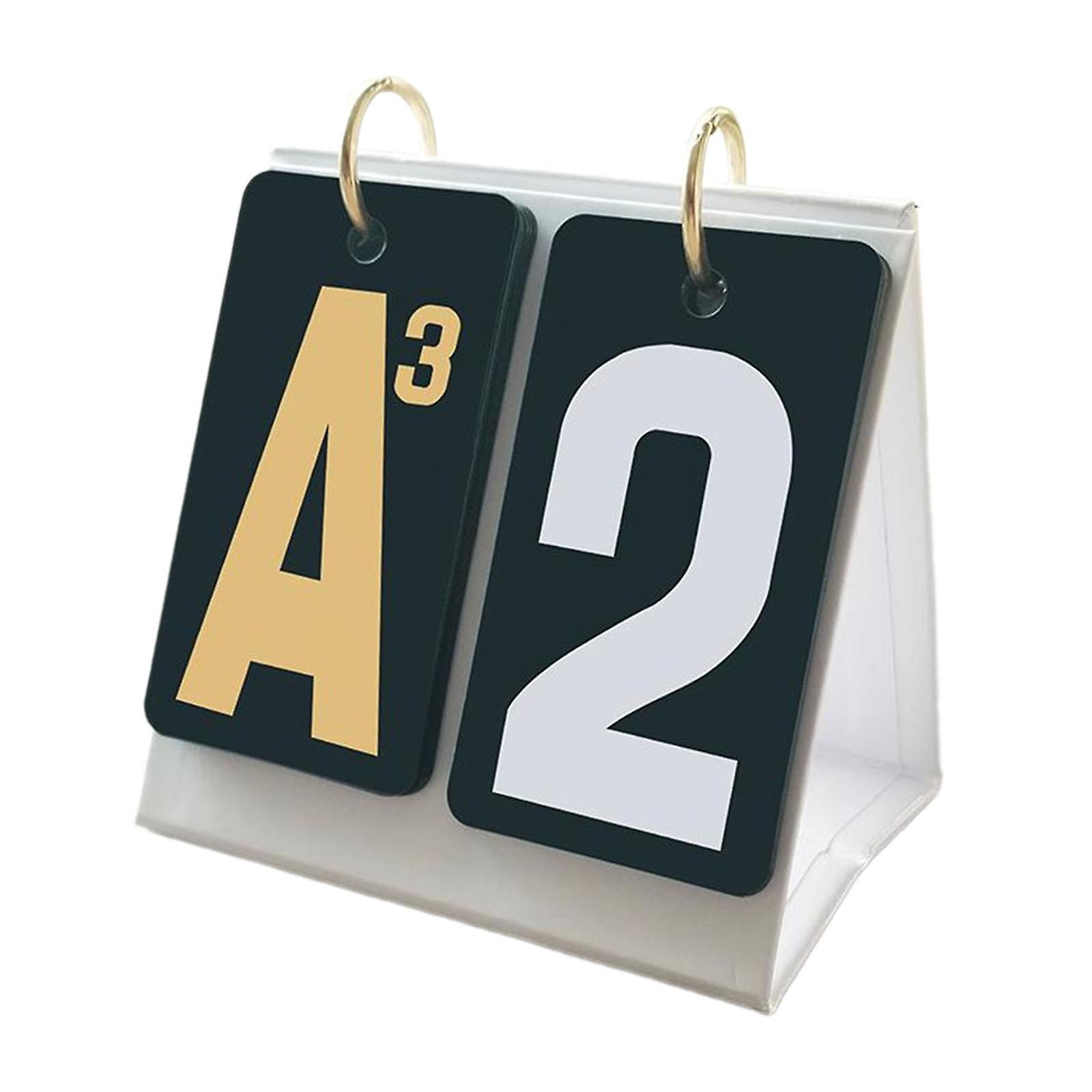 Flip Scoreboard for Card Game Desktop Professional Guandan Game Score Keeper Black