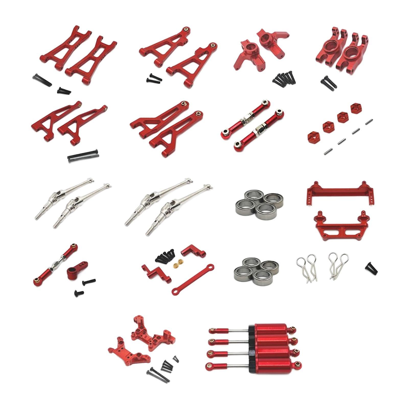 Kit de pièces métalliques RC avec roulements Modification de bricolage pour 1/16 M162 16207 RC Voiture rouge