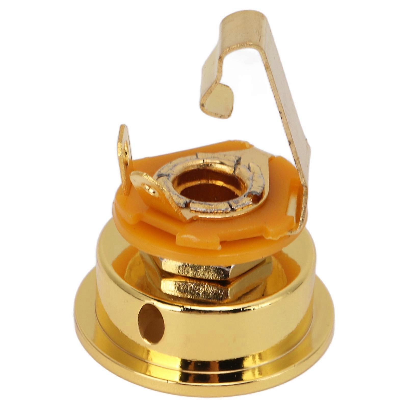 Thickened Round Cup Guitar Stereo Output Jack Metal Socket Gold
