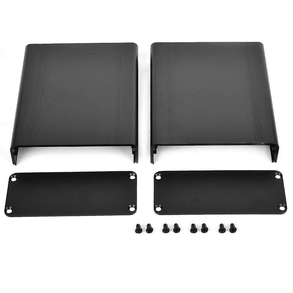 Qukaim Enclosure Aluminum Alloy Project Box, DIY Sandblast Oxidized Black Enclosure, Electronic Protection Case, 15 x 10 x 5 cm, Lightweight,