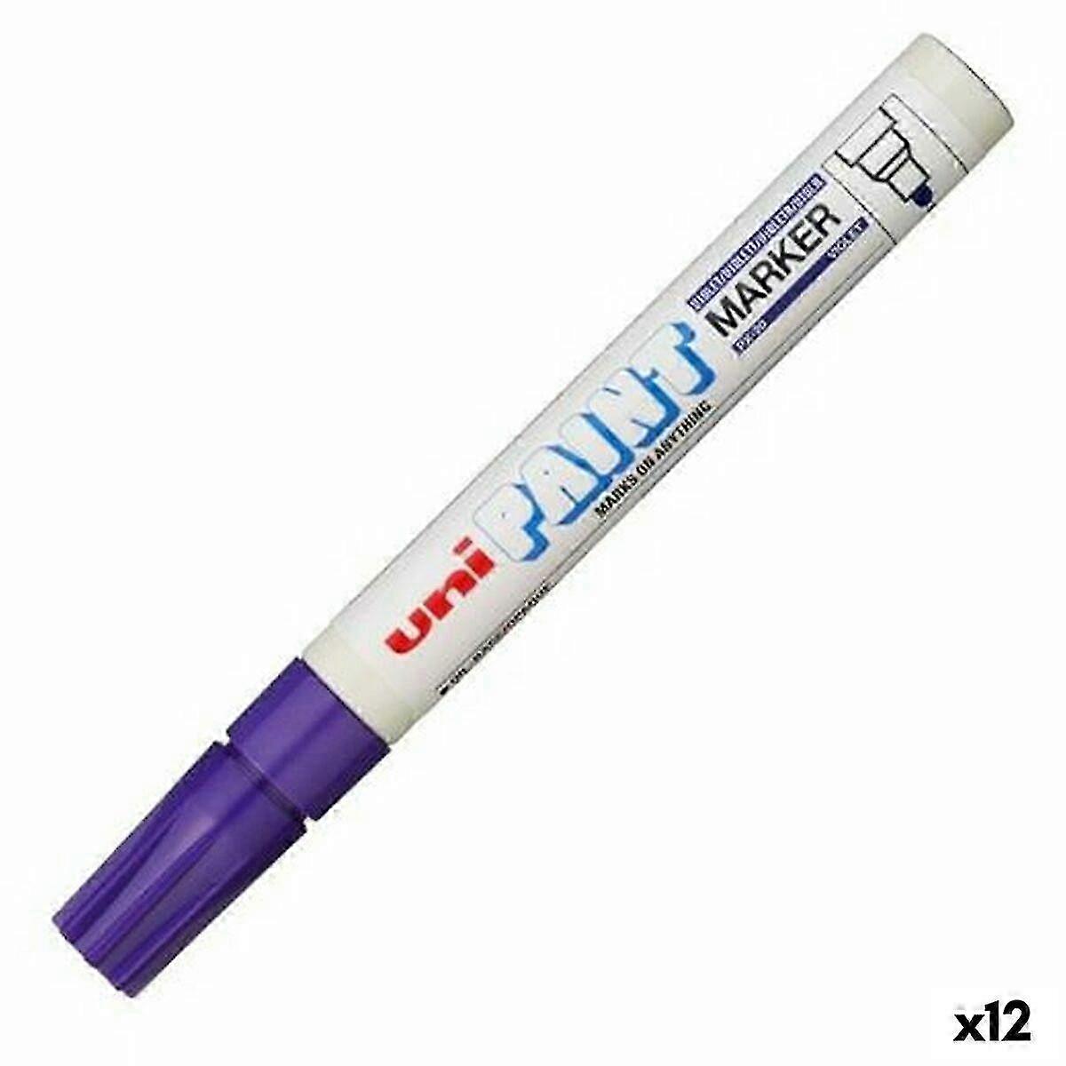 Μόνιμος μαρκαδόρος Uni-Ball PX-20 Violet (12 μονάδες)