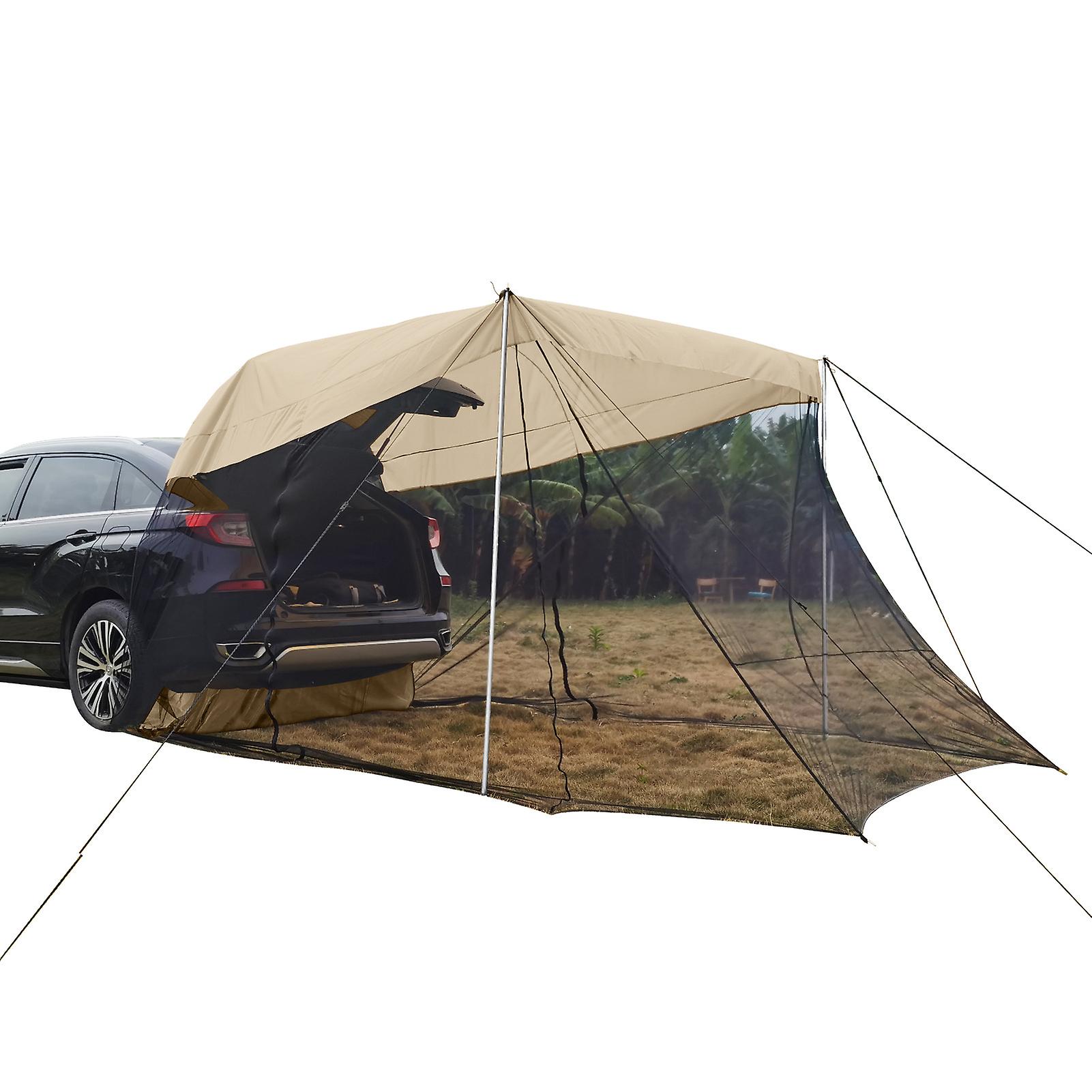 3-4 Kişilik Araba Suv Arka Çadır Tente Güneş Barınağı Taşınabilir Su Geçirmez Çatı Üstü Çadır Minivan Hatchback Kamp Açık Seyahat İçin