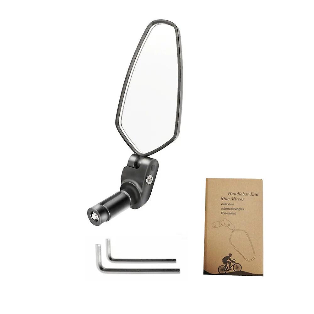 1pc Bicycle Rearview Mirror 360 Adjustable Convex Mirror For Inner Dia 16-22mm