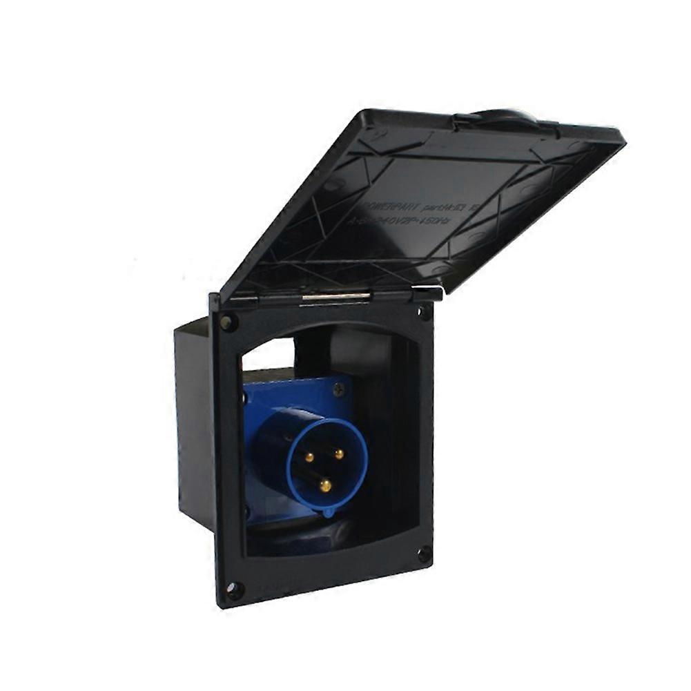 Rv Camper 220V-240V 16A Enrasamiento externo Hook Up Enchufe impermeable Enchufe Rv Accesorios Camper Trailer Van Interfaz de alimentación externa