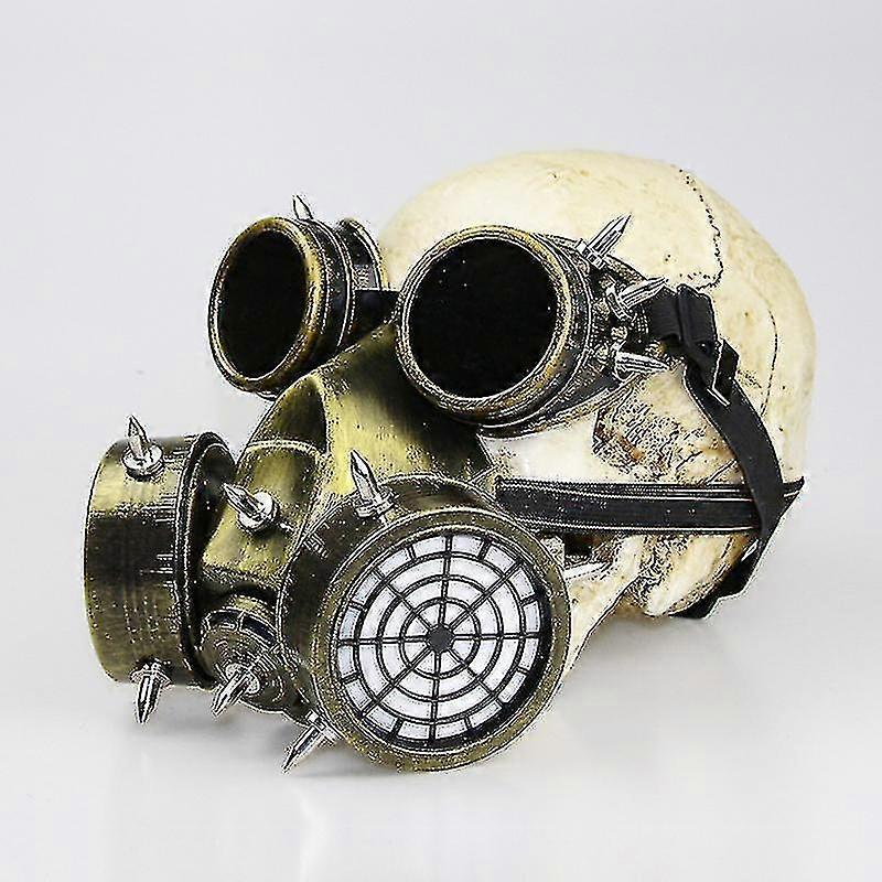 Retro Steampunk Gas Mask With Goggles Unisex Halloween Mask