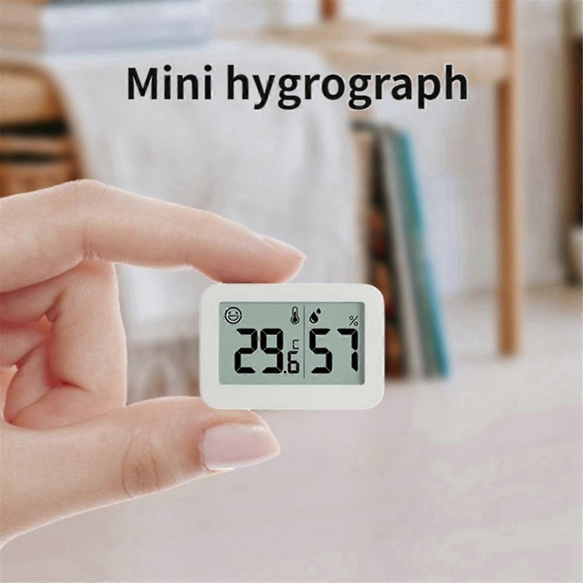 Mini Electronic Thermometer and Hygrometer Indoor Baby Thermometer Refrigerator Thermometer with Smile Face Display