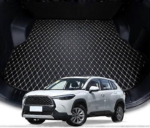 unique Car Trunk Mats for Toyota Corolla Cross 2022 2023 2024, Leather Car Boot Liner Mat Car Boot Cover Anti-Slip Carpets, Waterproof Rear Trunk Prot