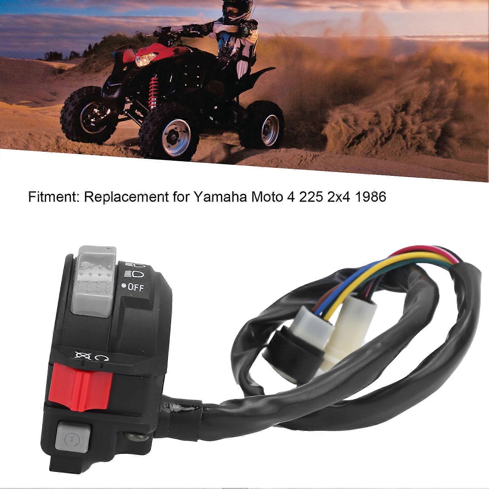 Left Handle Handlebar Switch Light Start Button Replacement for Yamaha Moto 4 225 2x4 1986