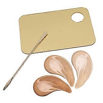 Palette di miscelazione del trucco d'oro Palette di fondotinta acrilico con spatola per mescolare la crema di trucco Nail Art