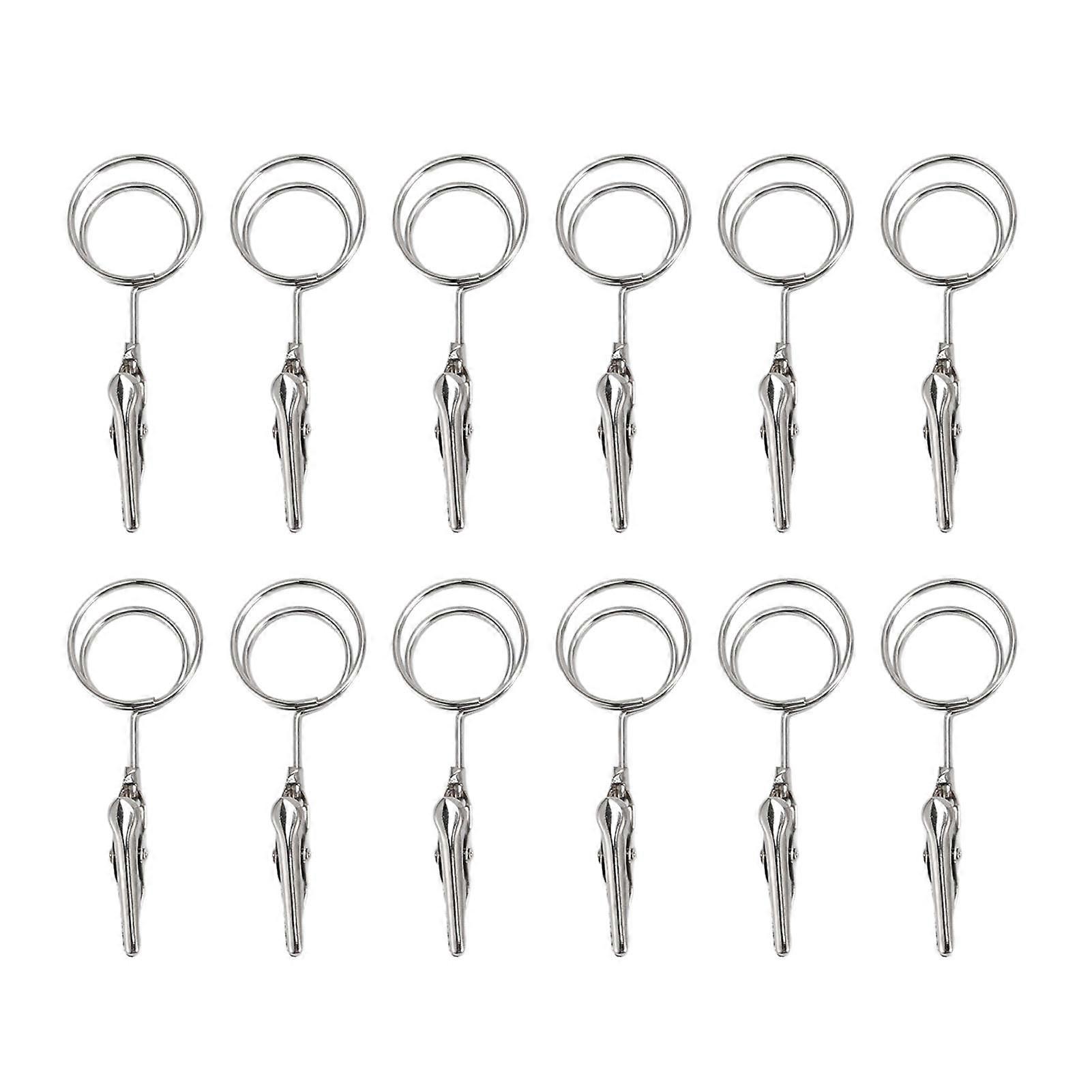 12pcs 2.8in Double Headed Memo Clip Metal Card Holder for Hanging Photo Display