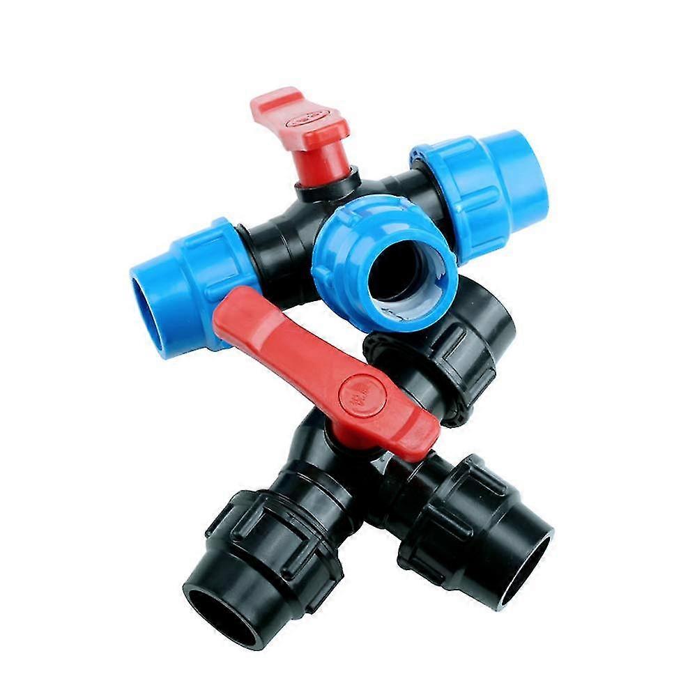 3 Way Polyethylene Pipe Fitting Coupling With Valve 50mm