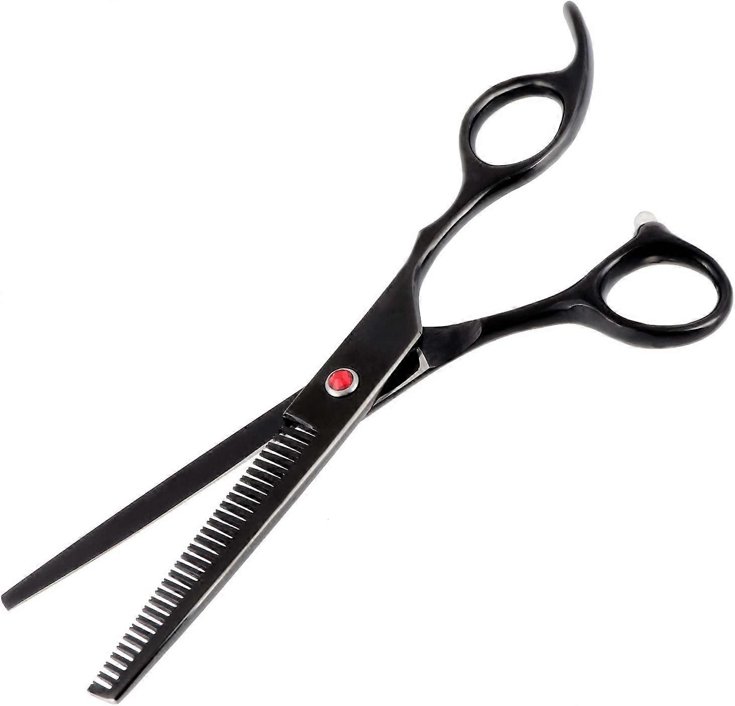 Dog grooming set - 3 pairs of scissors 17.8: rounded, cutting and thinning - Comb - Professional