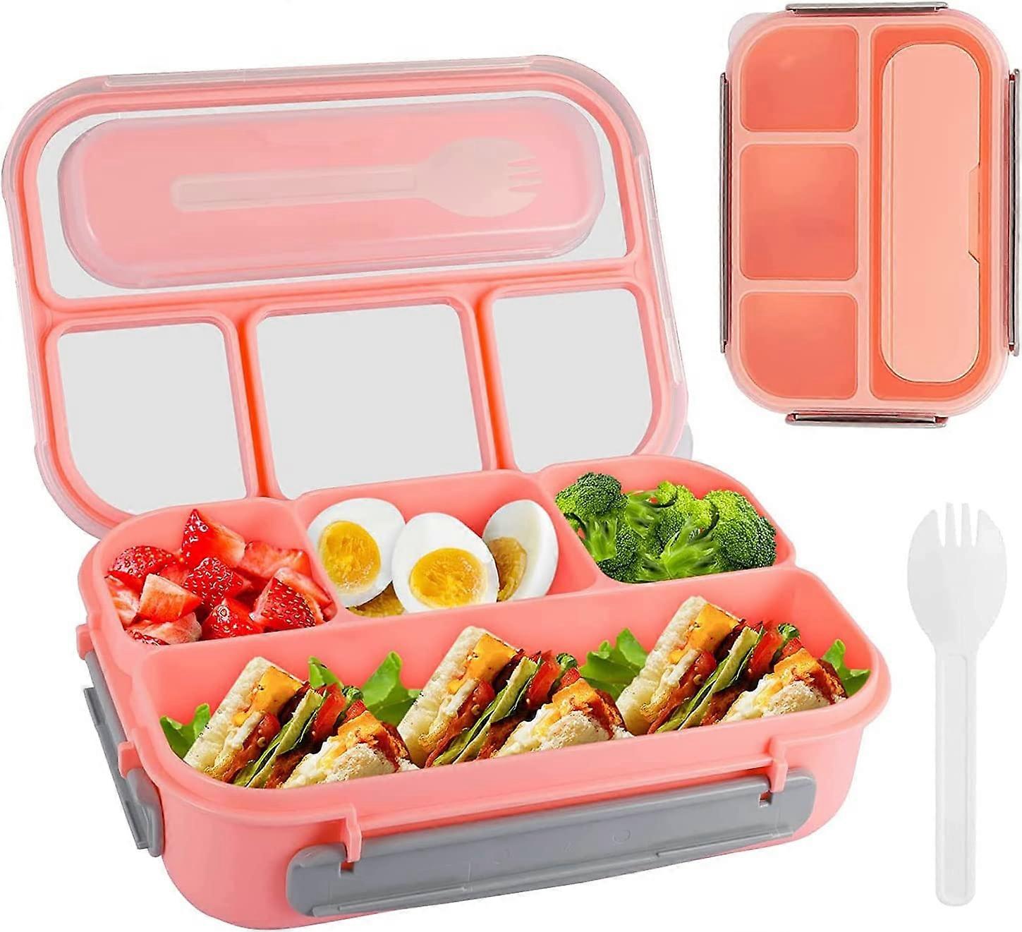Leak-proof Lunch Box with Dividers,Sustainable Bento Box, BPA-Free Lunch Boxes(blue)