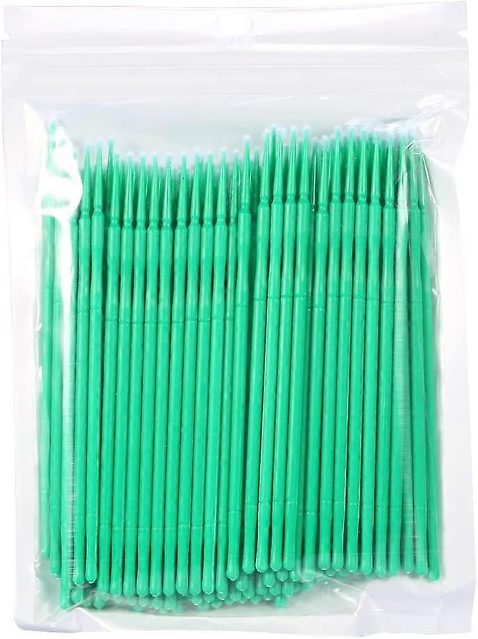 Pinceau applicateur de mascara jetable en nano coton-tige pointu (vert) 100 pièces