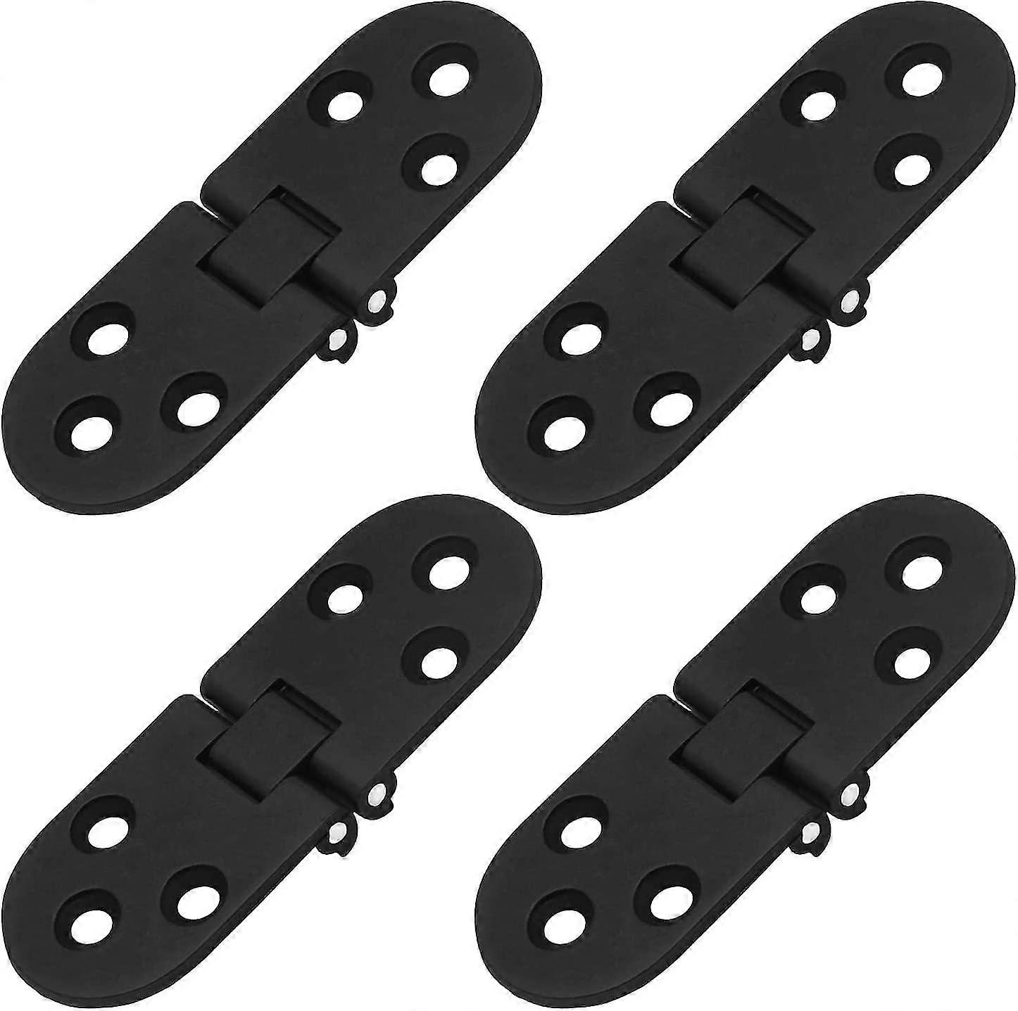 Black Butler Tray Hinge, Heavy Duty Folding Flip Top Hinge 180 Degree Round Edge Hinge For Folding Tables Sewing Machine Table Furniture Accessoriesbl