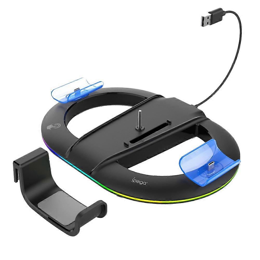 Gamepad Holder for PS5Slim Game Console Universal Model with Ambient Light Ring Upright Stand Bloc