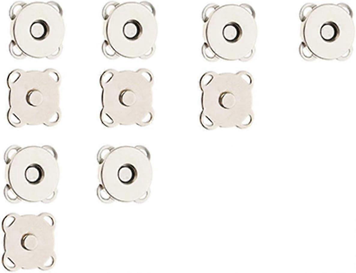 10pcs Silver Magnetic Twist Turn Lock for Bags Round Snap Fastener Button Clasp Press Studs 14mm