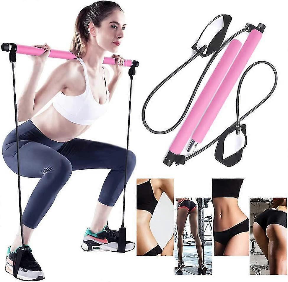 2023, ערכת בר פילאטיס ניידת עם להקת התנגדות יוגה פילאטיס סטיק, בר חיטוב תרגיל עם רגל