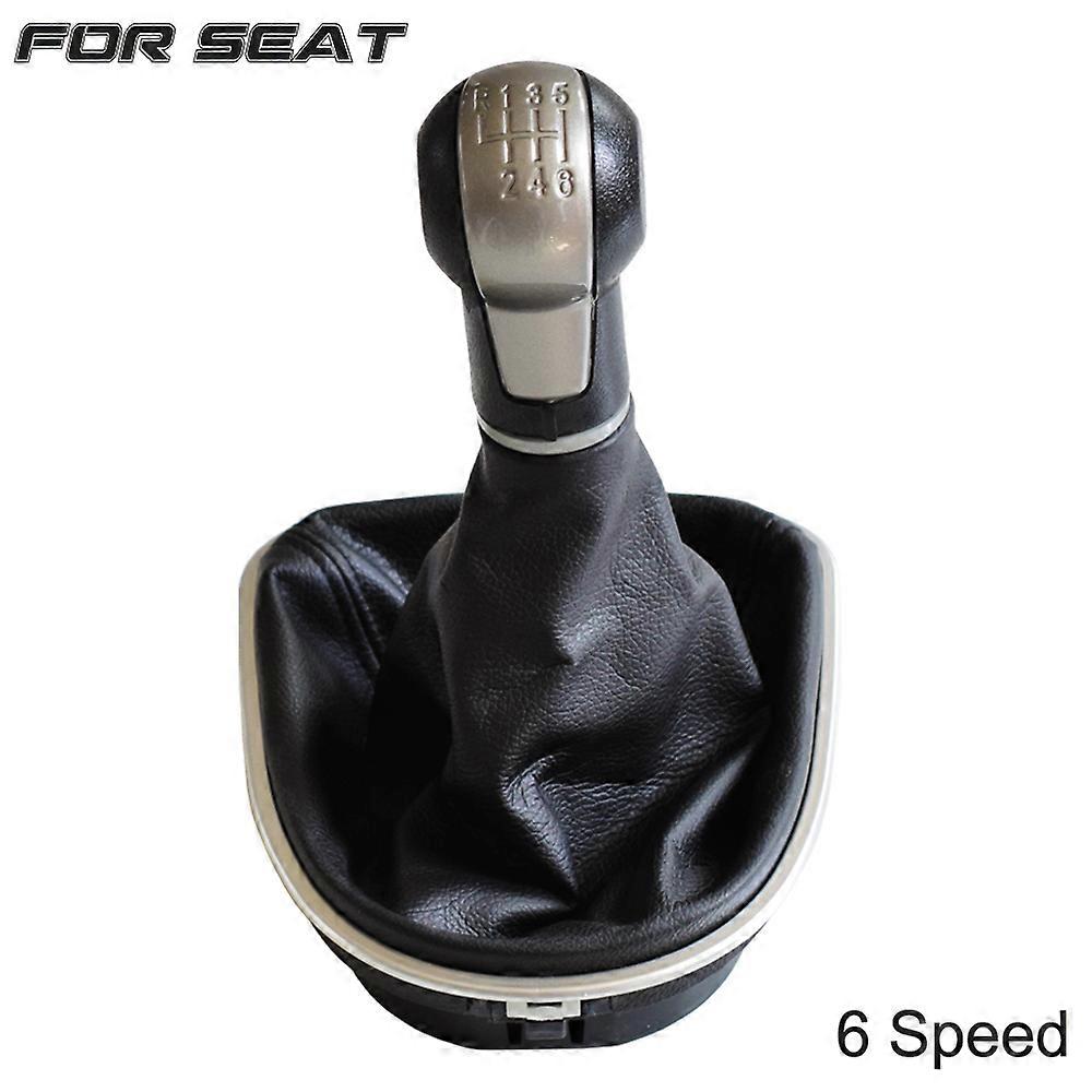 5 6 Speed For Seat Altea 2004-2012 Leon II 2005-2012 Toledo III 2004-2009 With Dustproof Cover Gear Shift Knob Lever Shifter-5 Speed