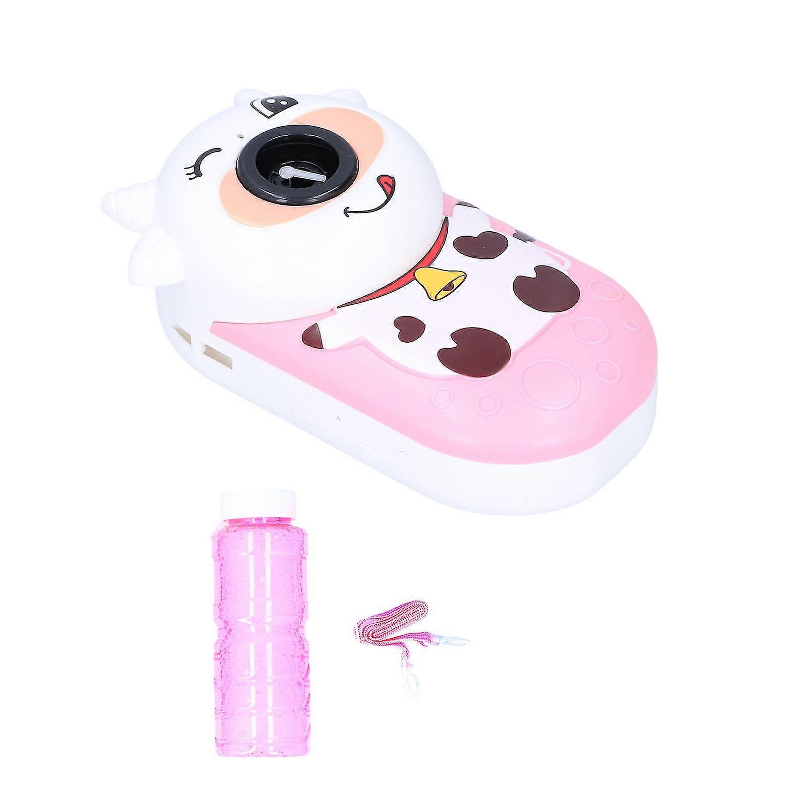 ChildrenKidsElectronicBubbleBlowingToywithLightMusic-Pink