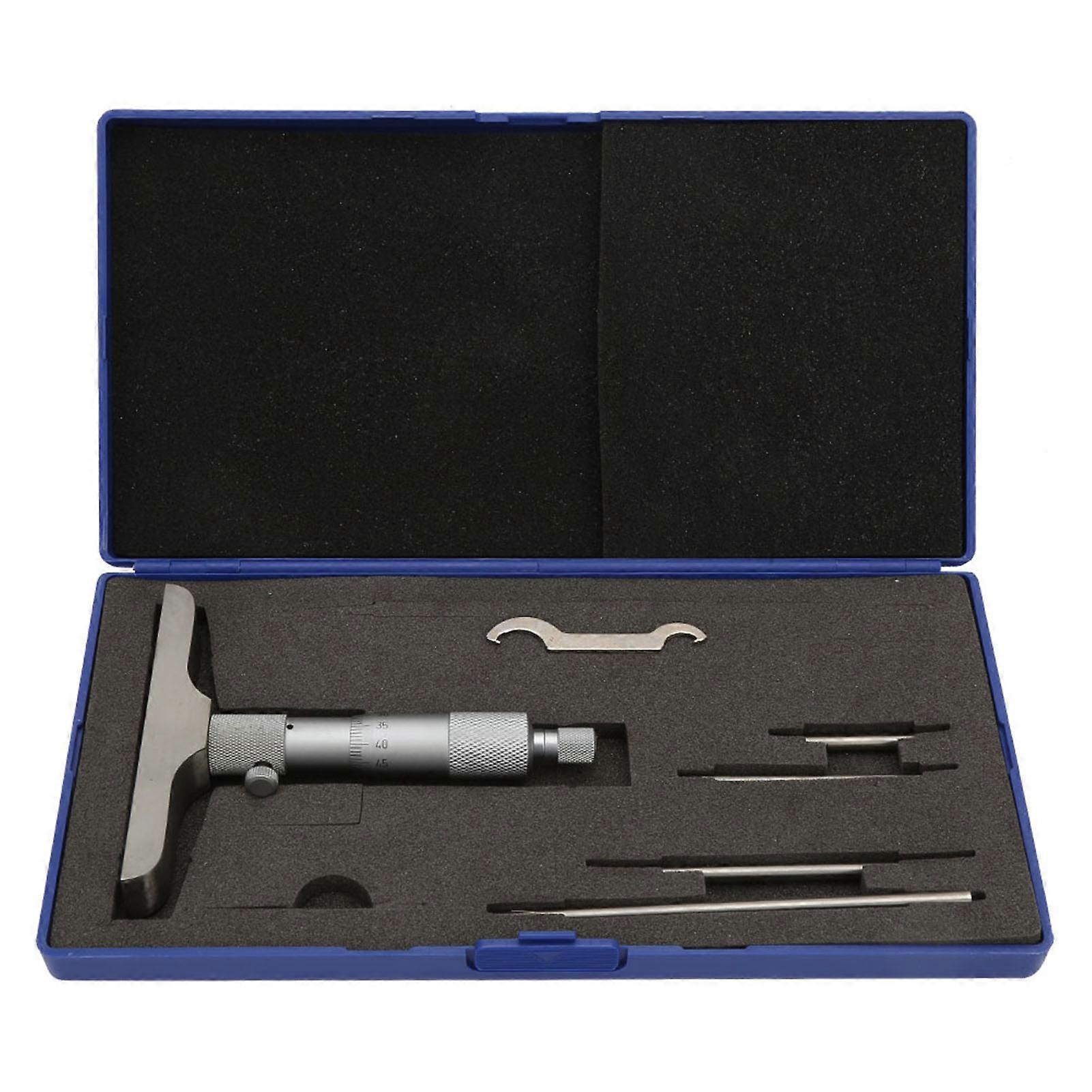 High Accuracy Round Head Depth Micrometer Gauge Gage Measuring Tool(0?100mm 4in)