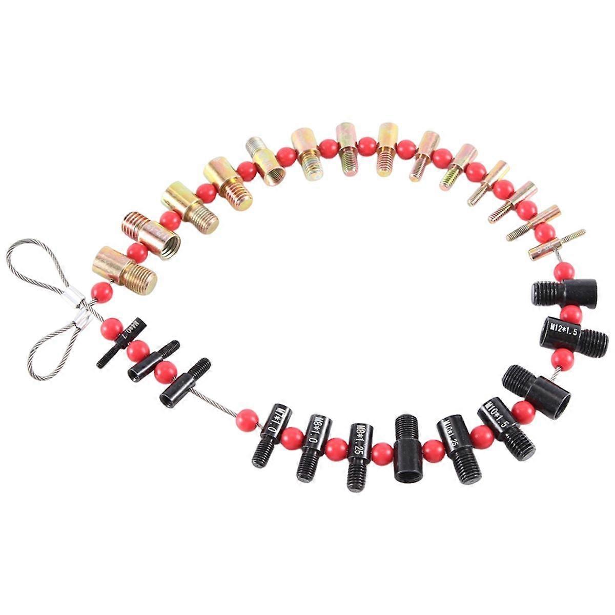 Nut & Bolt ,26 Set-14 Inch & 12 Metric Detachable Nut and Bolt Thread Size Checker Identifier Gauge