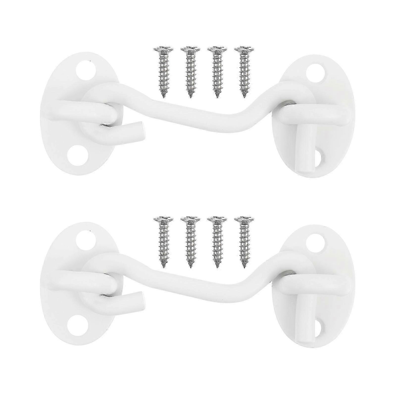 2 Pcs Solid Thicken Stainless Steel Cabin Hooks Eye Latch Swivel Window Hooks