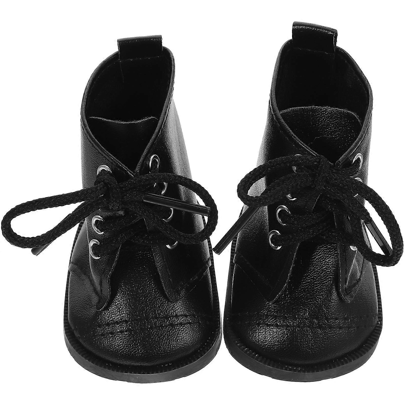 1 Par de Botas de Vestir de Boneca Botas de PU Miniatura de 18 polegadas Sapatos de Boneca