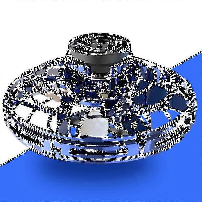 Mini Drone For Kids Flying Ball Ufo Toy Hand Operated Boomerang With Shinning Led Light High Quality--blue