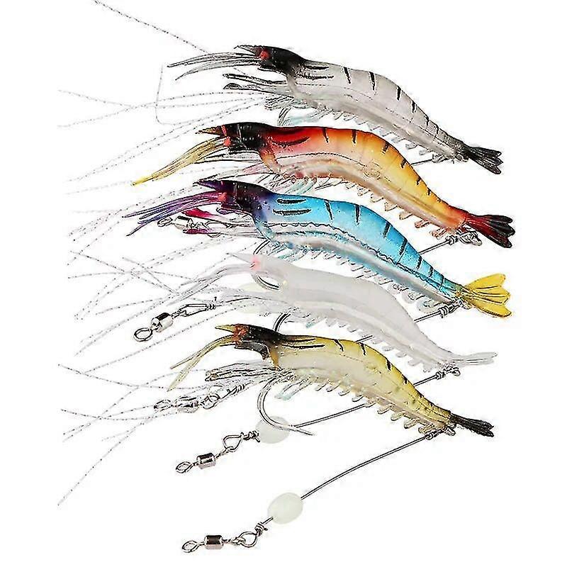 Fishing Lures Bionic Shrimp With Hook Luminous Shrimp-shaped Soft Bait Fake Bait