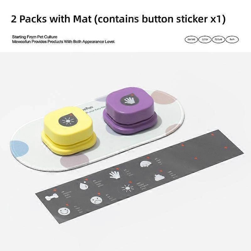 Voice Recording Button Pet Toys Dog Buttons for Communication Pet Training Buzzer Recordable Talking Button with Mat