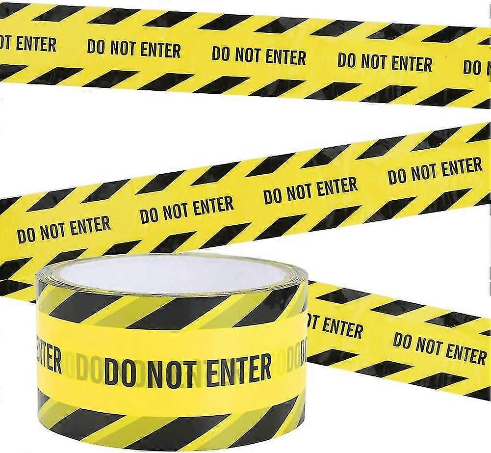 Warning Tape, 4.8cm X 25m Do Not Enter Adhesive Safety Tapes Yellow Warning Tape For Workplace And Hazardous Area Use (black/yellow)