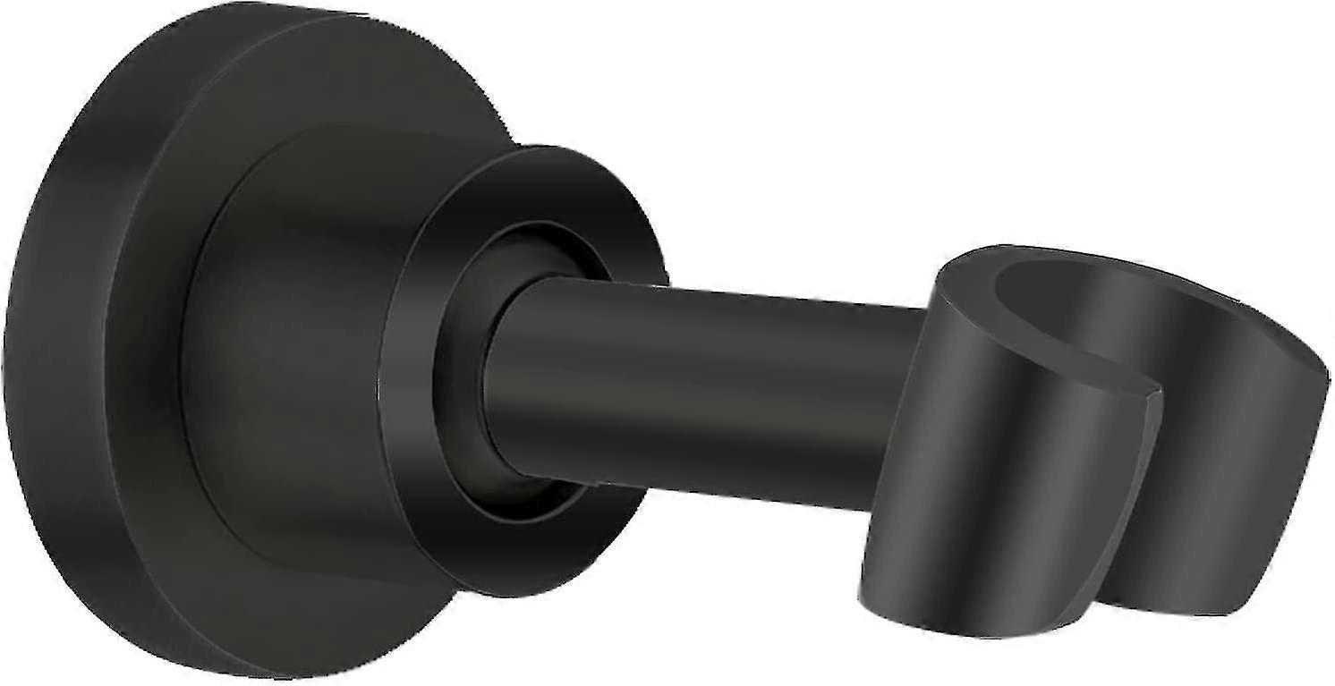 Support de pomme de douche 304 en acier inoxydable Noir Support de pomme de douche universel Support de douche à main 360 réglable avec vis d’installation
