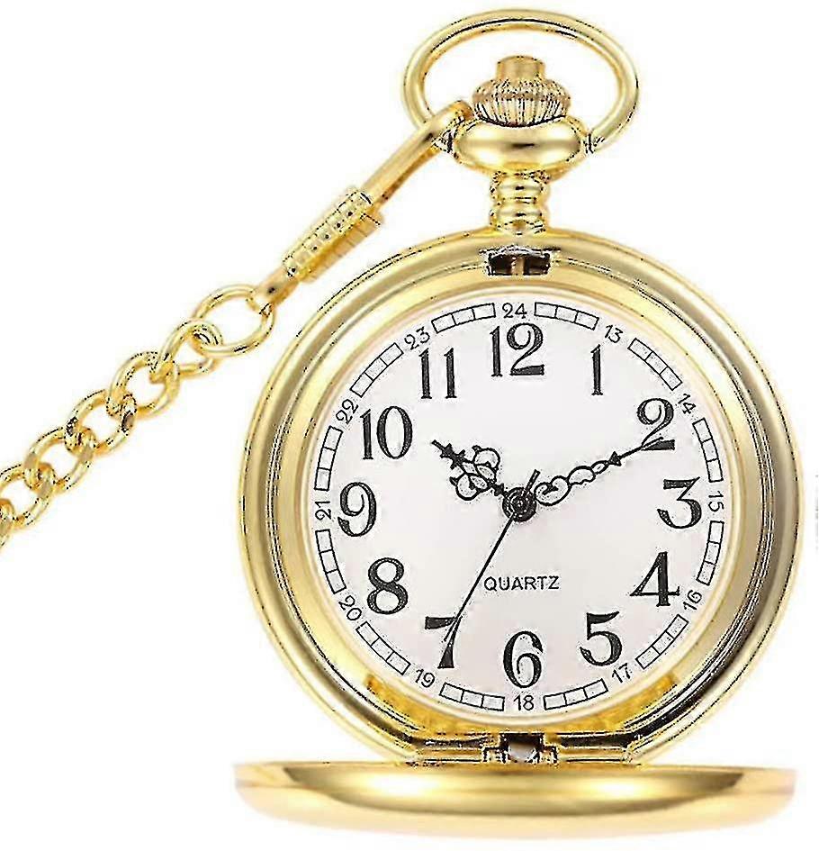 جيب ووتش خمر السلس الكوارتز جيب ووتش ساعة كلاسيكية مع قصيرة