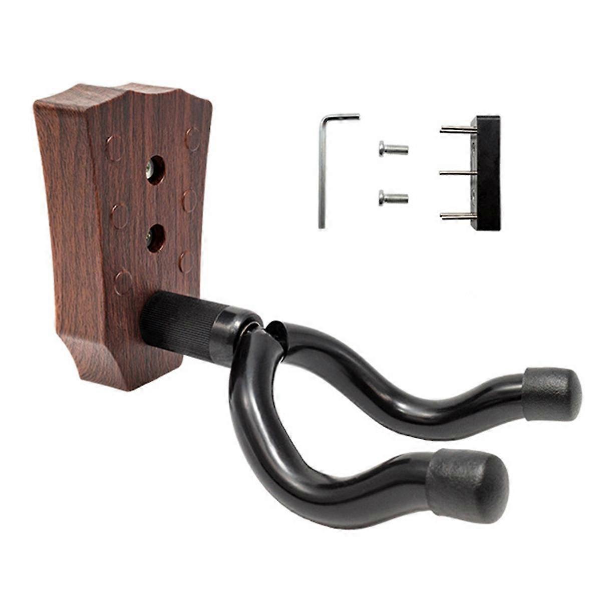 شماعات تثبيت الحائط ، شماعات حامل القيثارة على شكل حرف U من خشب الجوز الأسود ، خطاف تثبيت الحائط القيثارة للمملكة المتحدة