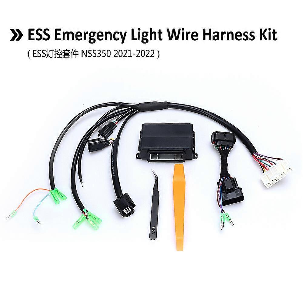 Motorcycle ESS Emergency Brake Light Double Flashing Overtaking Width Indicator Light Wire Harness Kit For Honda NSS 350 NSS350