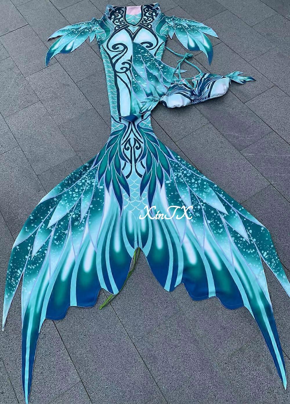 NEW!Adults HD Print Big Mermaid Tail Skin with Bikini Swimming Dress For  Cosplay Photoshooting Beauty Women Tail Can Add Monofin | Fruugo NO