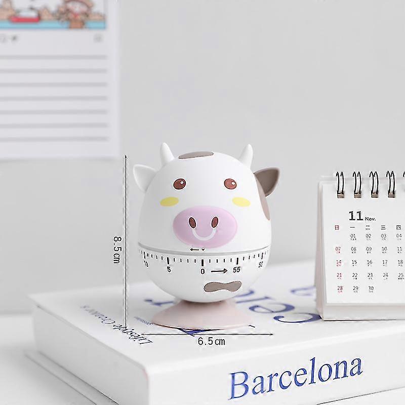 Cartoon Time Manager, Efficiency Timer, Kitchen Reminder, Timer Alarm, Happy Cow White