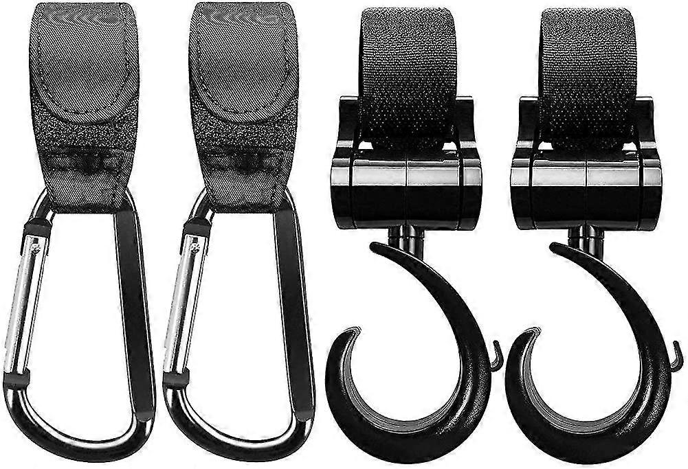 4 Pieces Stroller Hooks Buggy Hooks Bag Hooks Attach Your Shopping Bags Securely