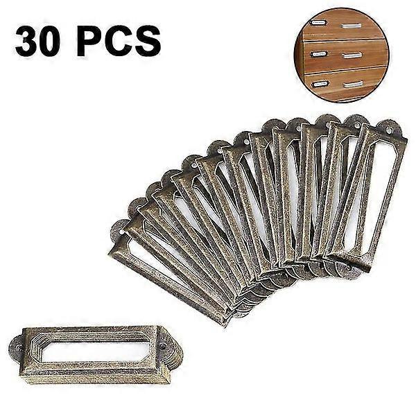 30-Piece Card Holder Drawer Pull/Label Frames Card/Label Holder/Tag