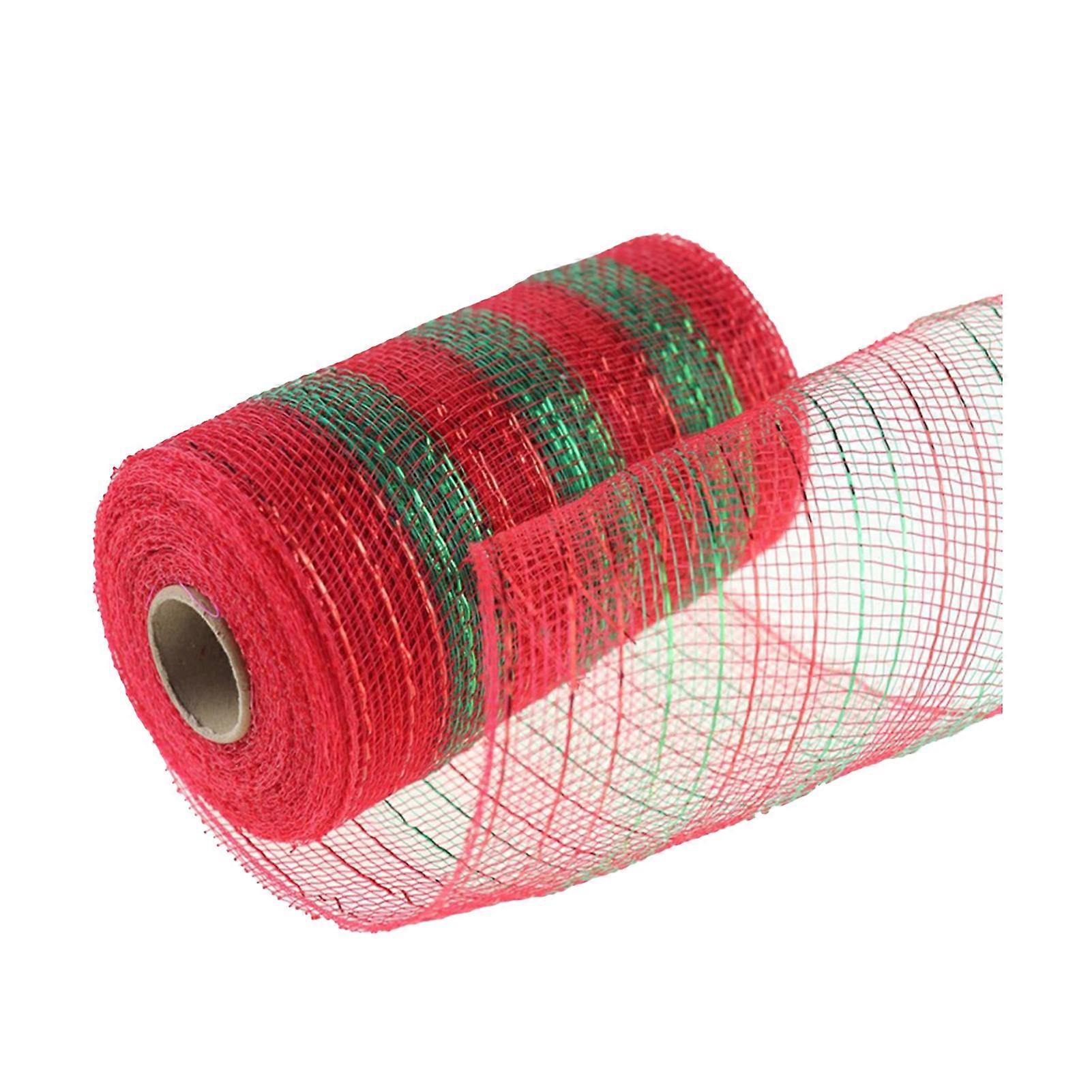 1 Roll Decorative Mesh Eco-friendly High Toughness Net Yarn Christmas Poly Mesh Ribbon Metallic Strips Decor for Home