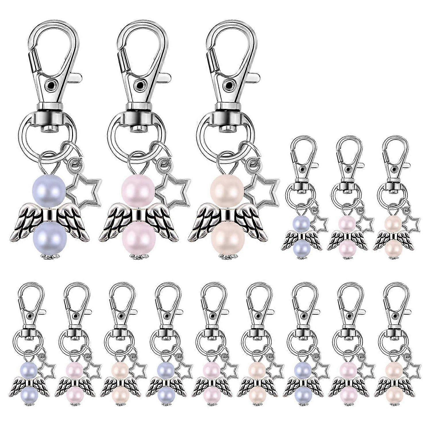 33 Pcs Party Favors Baptism Souvenir Mini Angle With Star Pendant Keychain