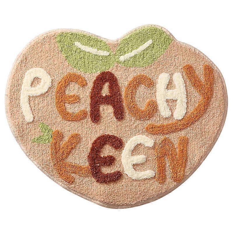 Bath Rugs Peach Shape Pink,washable Non  slip