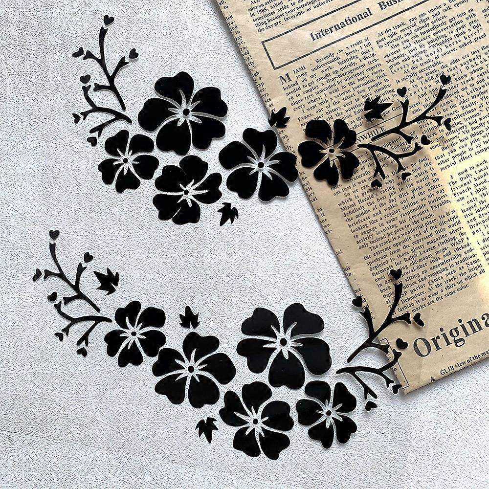 Multicolored Self-Adhesive Labels Pack of Gummed Flower Labels Delicate Car Label Engraved Flower Pattern Rubberized Car Label 20 x 10.4 cm