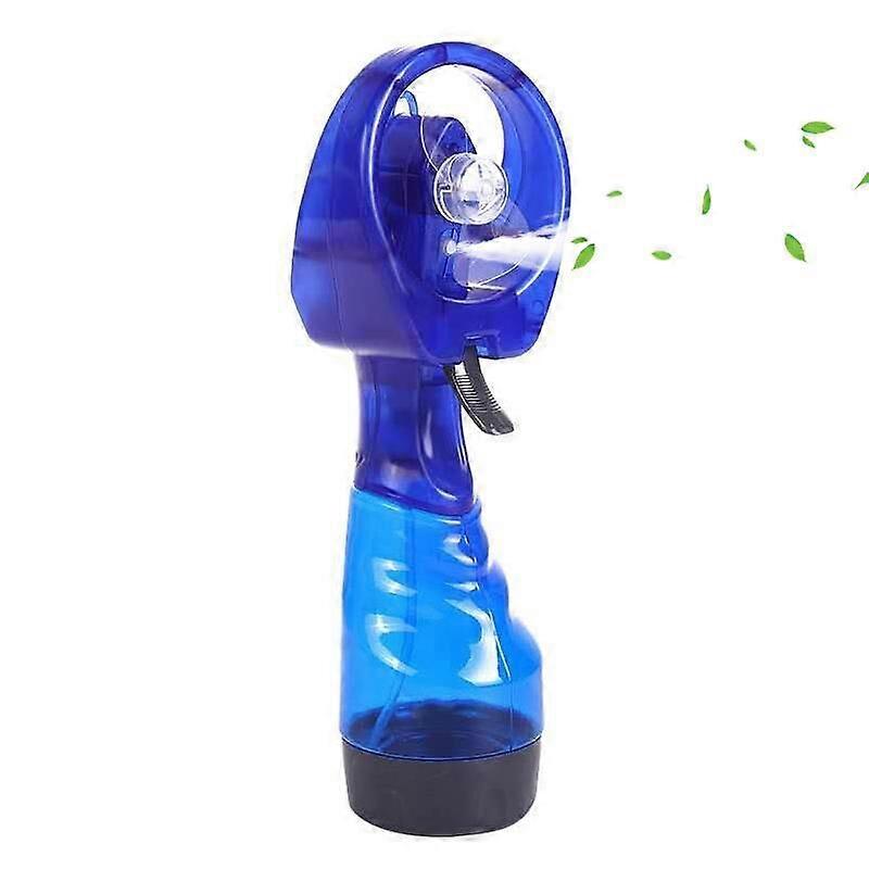 Fan with spray bottle - blue
