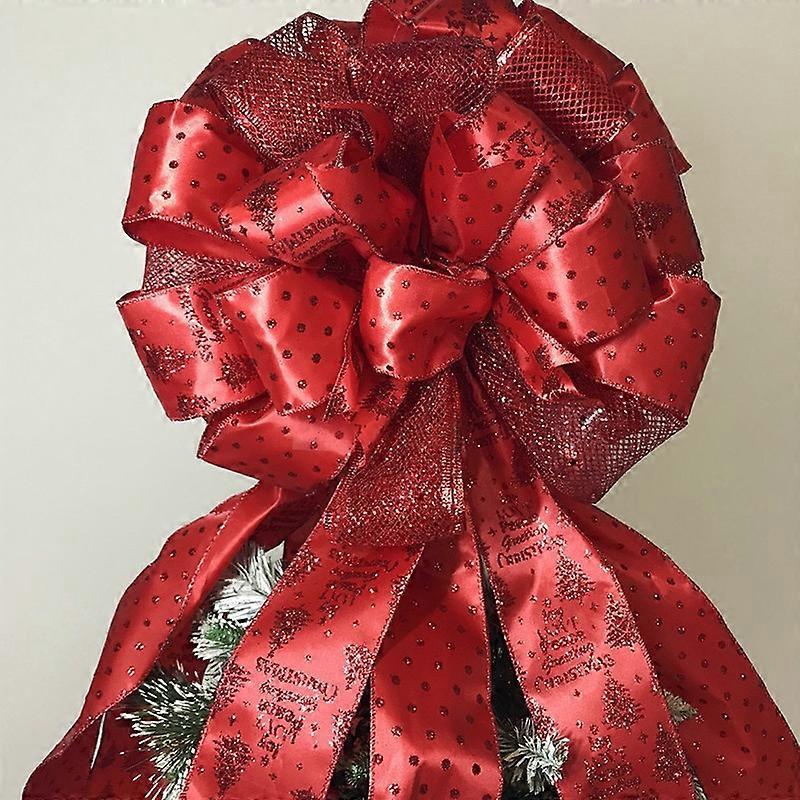 Christmas Tree Top Bow  Christmas Tree Big Bow Large Size Christmas Tree Decorative Bow