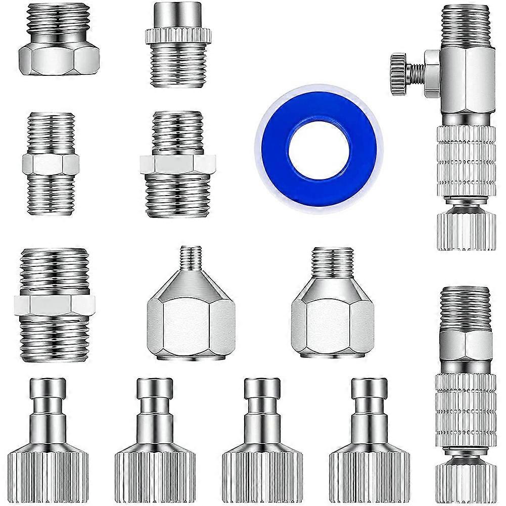 14Pcs Adapter Set, Quick Release Disconnect Couplers, Adapter Kit Fitting Connector Kit