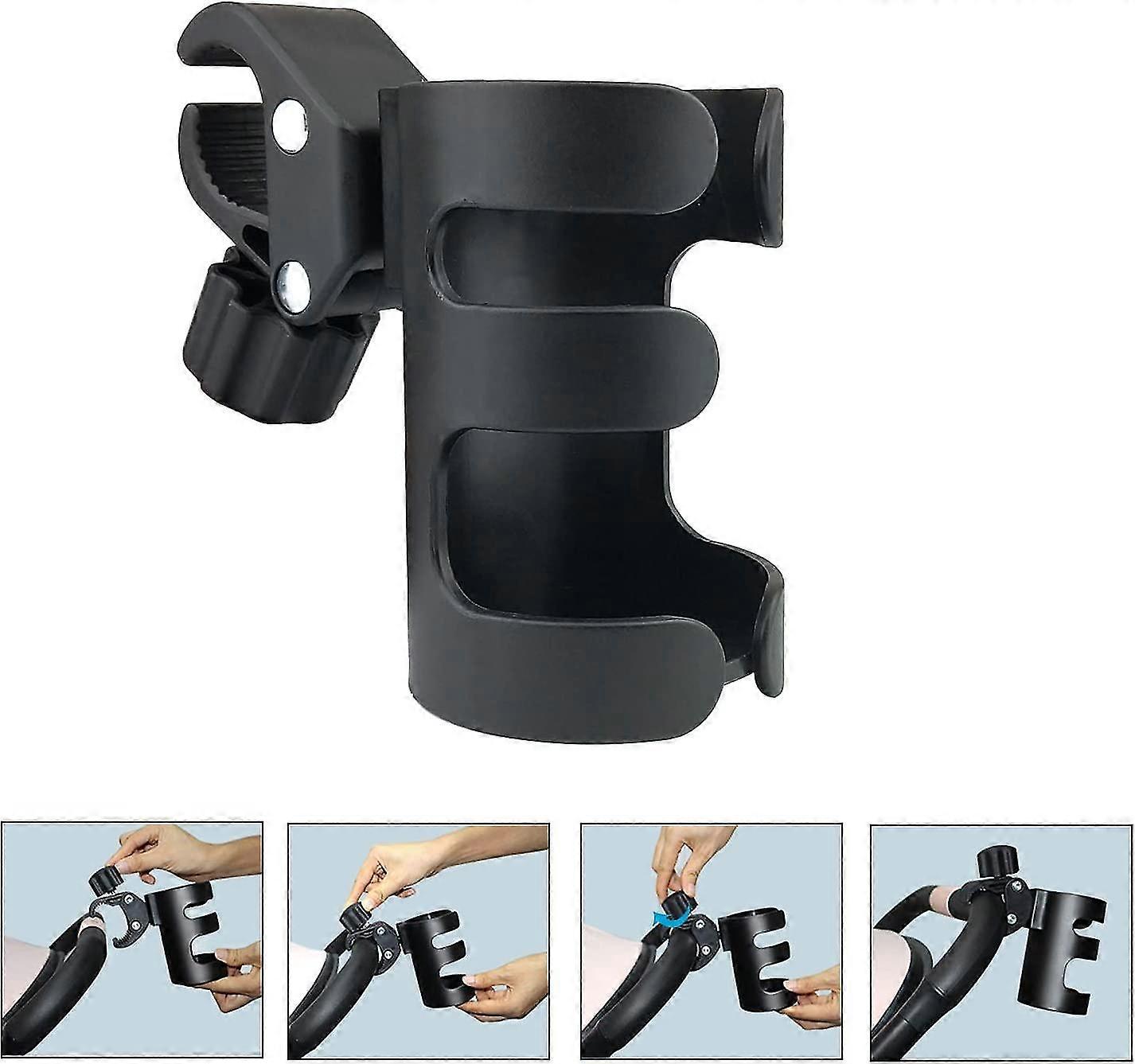 Pack Of 2 Stroller Cup Holders, Universal Drink Holder For Bikes, Trolleys Or Walkers, Fits Most Small Size Cups