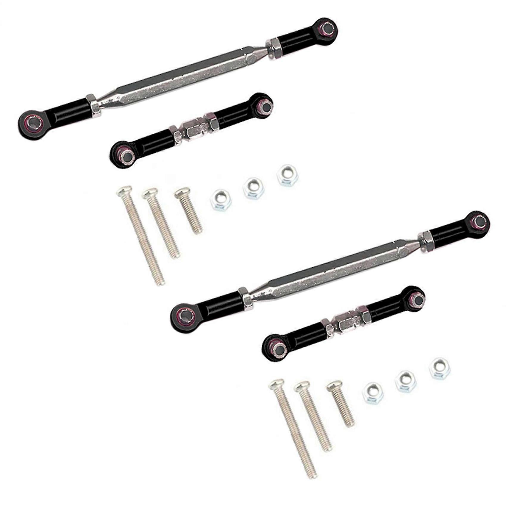 2X Metal Adjustable Steering Linkage Link Pull Rod Turnbuckle for MN D90 D99 MN-90 -45 1/12 RC Car