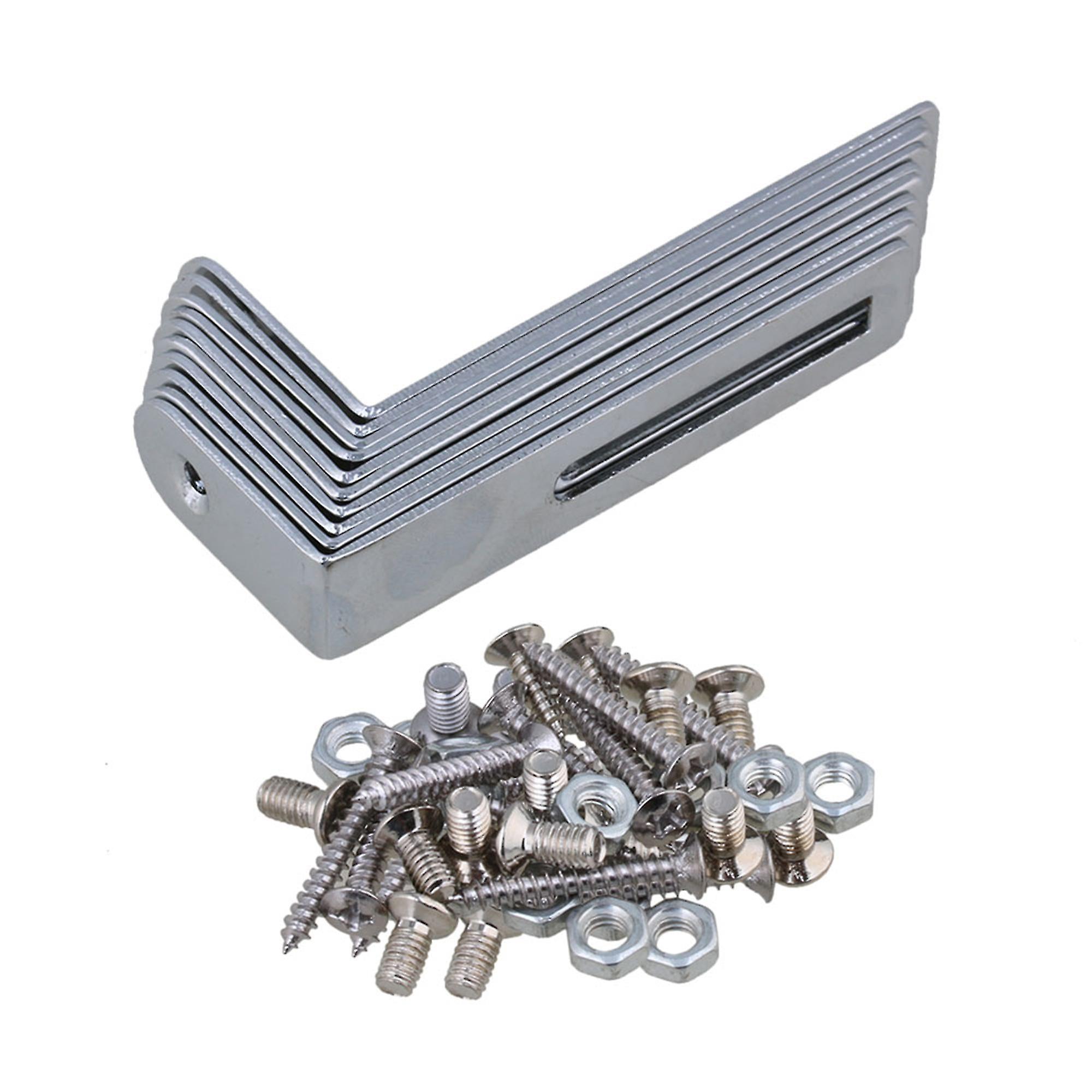Guitar Stands 10 Pcs 63.19mm Chrome Bracket Mounting Screws For Electric Guitar
